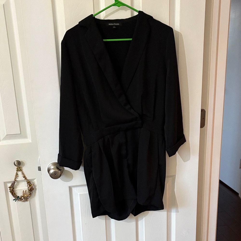 Black V-Neck Romper